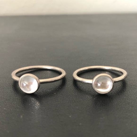 PANDORA DROPLET RING, ROCK CRYSTAL - Picture 6 of 7